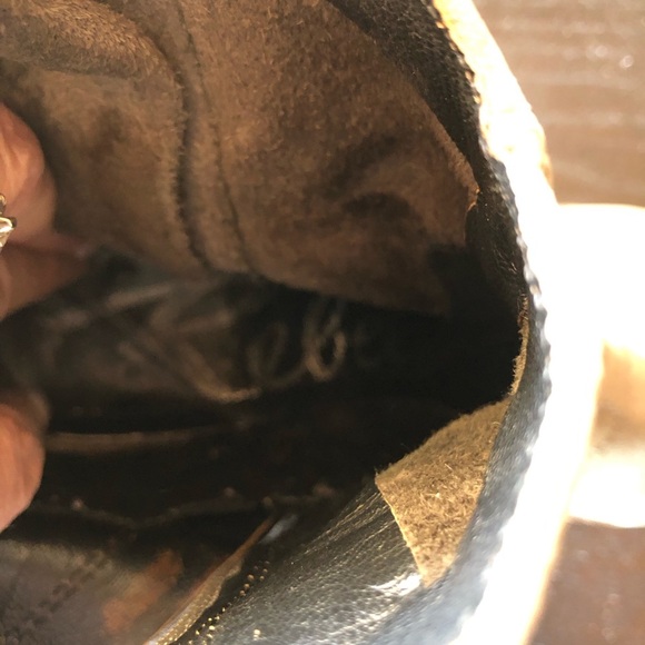 Rebels Stomp western style ankle boot greyish olive color leather wood heel 9 - Picture 6 of 10